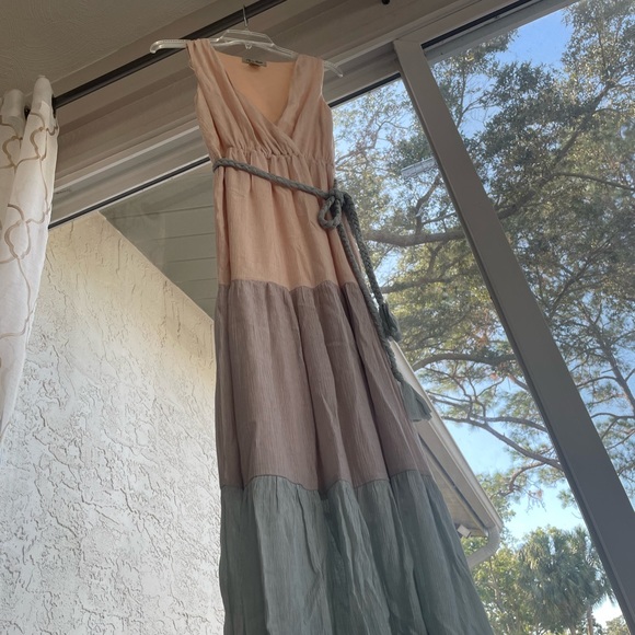 Pastel color block maxi dress - Picture 2 of 4